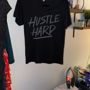 Black 'Hustle Hard' T-Shirt